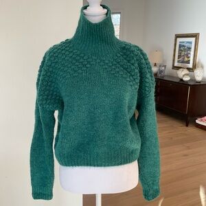 Free People Emerald Green Turtle Neck Sweater NWOT